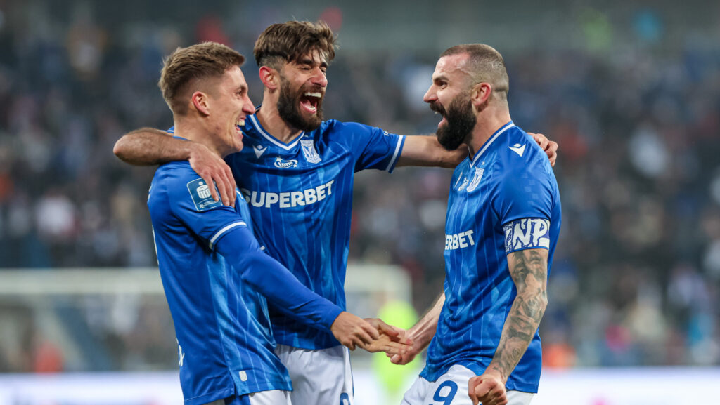 2024.11.10 Poznan
Pilka nozna Ekstraklasa sezon 2024/2025
Lech Poznan -  Legia Warszawa
N/z Mikael Ishak gol radosc bramka Joel Pereira Ali Gholizadeh
Foto Pawel Jaskolka / PressFocus

2024.11.10 Poznan
Football Polish Ekstraklasa season 2024/2025
Lech Poznan - Legia Warszawa
Credit: Pawel Jaskolka / PressFocus