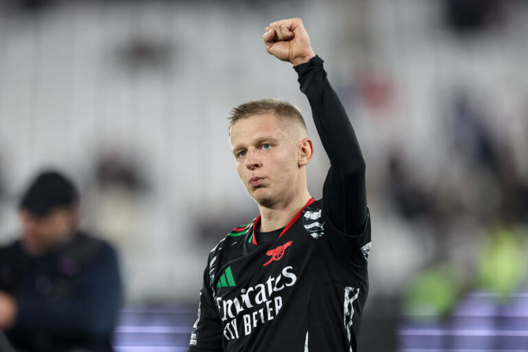 Oleksandr Zinchenko of Arsenal celebrates the win during the Premier League match West Ham United vs Arsenal at London Stadium, London, United Kingdom, 30th November 2024

(Photo by Mark Cosgrove/News Images) in London, United Kingdom on 11/30/2024. (Photo by Mark Cosgrove/News Images/Sipa USA)
2024.11.30 Londyn
pilka nozna liga angielska
West Ham United - Arsenal Londyn
Foto Mark Cosgrove/News Images/SIPA USA/PressFocus

!!! POLAND ONLY !!!