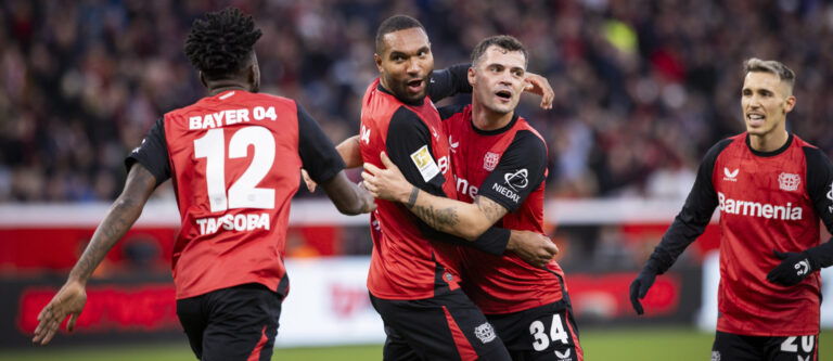 Leverkusen, Germany. 07th Dec 2024. Torjubel: Edmond Tapsoba LEV Jonathan Tah LEV Granit Xhaka LEV Alejandro Grimaldo LEV Bayer Leverkusen - FC St. Pauli 31.08.2024 *** Leverkusen, Germany 07th Dec 2024 Goal celebration Edmond Tapsoba LEV Jonathan Tah LEV Granit Xhaka LEV Alejandro Grimaldo LEV Bayer Leverkusen FC St Pauli 31 08 2024
2024.12.07 Leverkusen
pilka nozna liga niemiecka
Bayer Leverkusen - FC St. Pauli
Foto IMAGO/PressFocus

!!! POLAND ONLY !!!