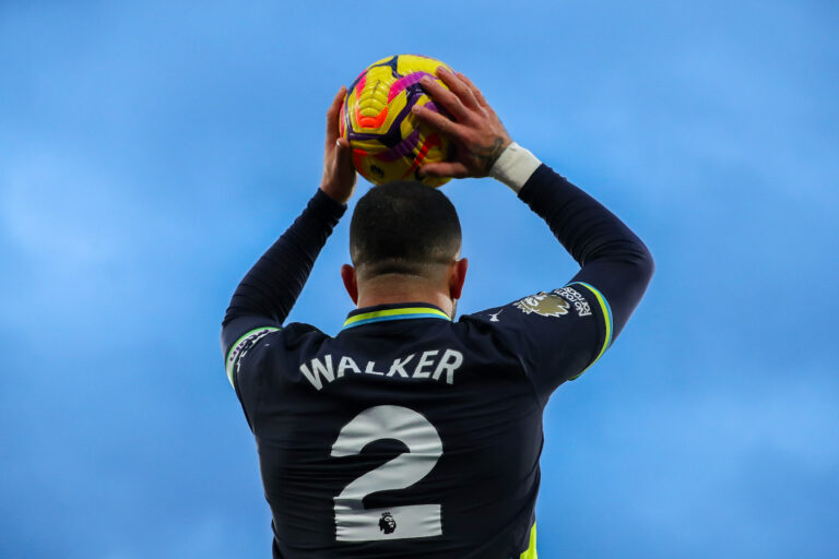 Kyle Walker of Manchester City takes a throw in during the Premier League match Crystal Palace vs Manchester City at Selhurst Park, London, United Kingdom, 7th December 2024

(Photo by Izzy Poles/News Images) in London, United Kingdom on 12/7/2024. (Photo by Izzy Poles/News Images/Sipa USA)
2024.12.07 London
pilka nozna liga angielska
Crystal Palace - Manchester City 
Foto News Images/SIPA USA/PressFocus

!!! POLAND ONLY !!!