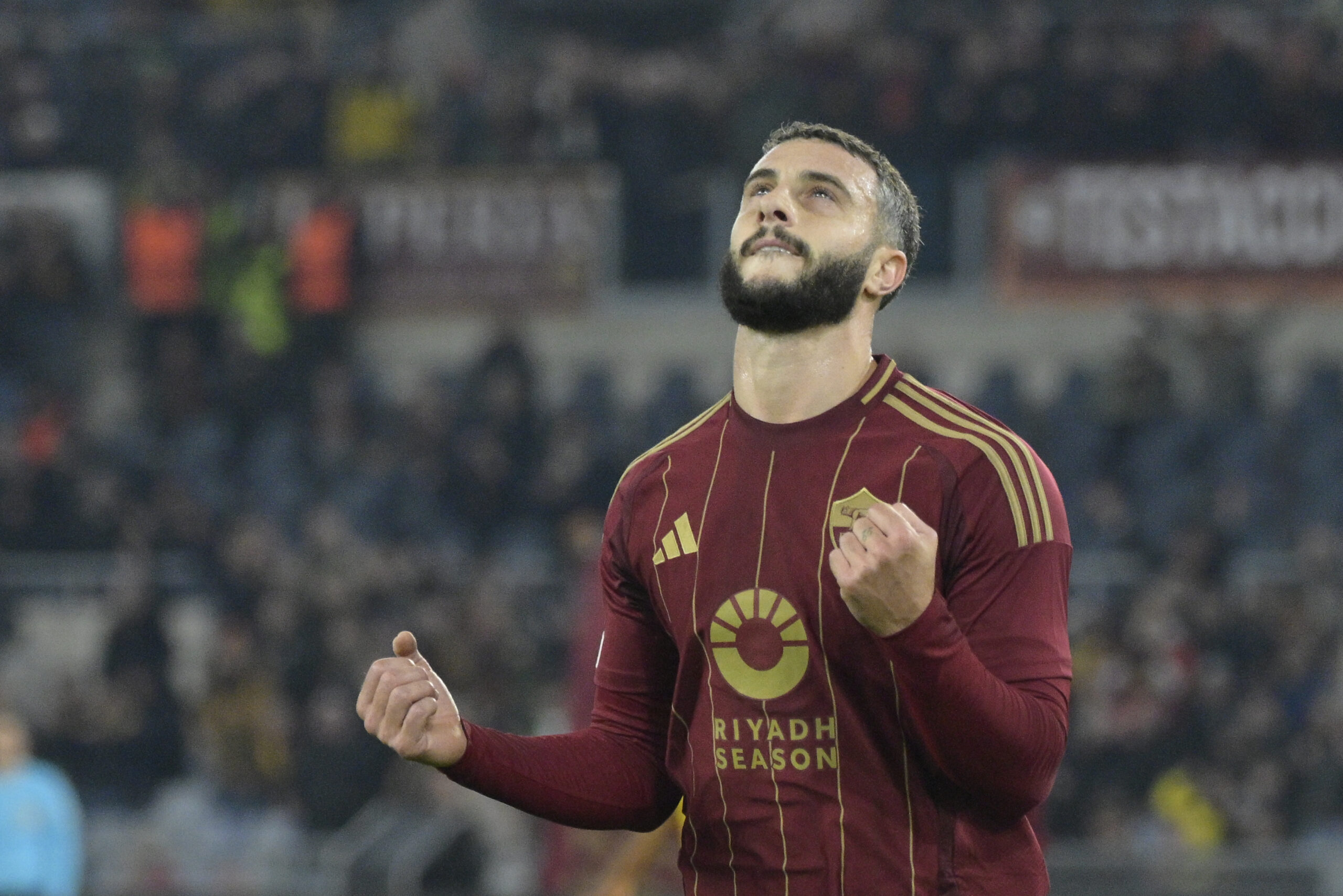 RomaÕs Mario Hermoso celebrates after scoring a goal during the UEFA Europa League 2024-2025  football match between AS Roma and SC Braga at the Olympic Stadium. Final score; AS Roma 3 : 0 SC Braga. (Photo by Fabrizio Corradetti / SOPA Images/Sipa USA)
2024.12.12 Rzym
pilka nozna liga Europy
AS Roma - Sporting Braga
Foto Fabrizio Corradetti/SOPA Images/SIPA USA/PressFocus

!!! POLAND ONLY !!!