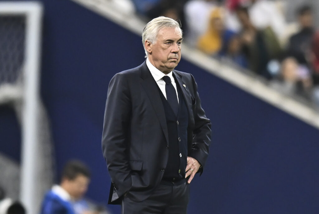 (241219) -- LUSAIL, Dec. 19, 2024 (Xinhua) -- Carlo Ancelotti, head coach of Real Madrid, reacts during the FIFA Intercontinental Cup Qatar 2024 Final match between Spain&#039;s Real Madrid and Mexico&#039;s CF Pachuca at Lusail Stadium in Lusail, Qatar, on Dec. 18, 2024. (Photo by Nikku/Xinhua)

18.12.2024 LUSAIL
pilka nozna Puchar Interkontynentalny FIFA 2024
Real Madryt - CF Pachuca
FOTO Nikku / Xinhua / PressFocus

POLAND ONLY!!