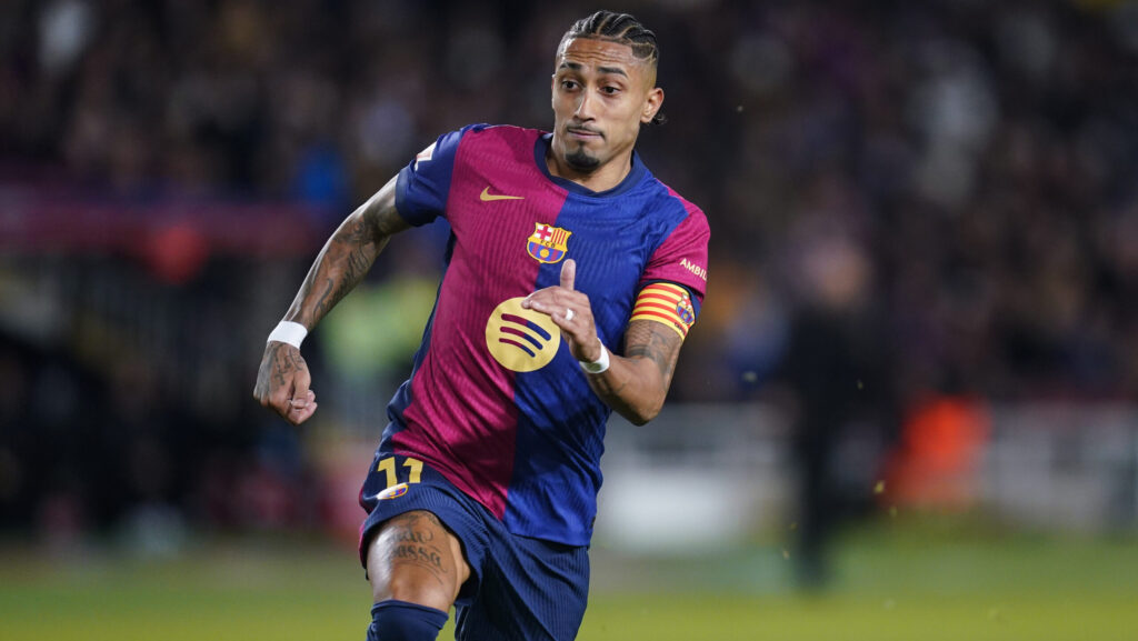 Raphael Dias Belloli Raphinha of FC Barcelona during the La Liga EA Sports match between FC Barcelona and Atletico de Madrid played at Lluis Companys Stadium on December 21, 2024 in Barcelona, Spain. (Photo by Sergio Ruiz / Imago)  (Photo by pressinphoto/Sipa USA)
2024.12.21 Barcelona
pilka nozna liga hiszpanska
FC Barcelona - Atletico Madryt
Foto Sergio Ruiz/Imago/PRESSINPHOTO/SIPA USA/PressFocus

!!! POLAND ONLY !!!