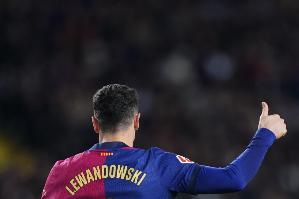 Robert Lewandowski of FC Barcelona during the La Liga EA Sports match between FC Barcelona and Atletico de Madrid played at Lluis Companys Stadium on December 21, 2024 in Barcelona, Spain. (Photo by Sergio Ruiz / Imago)  (Photo by pressinphoto/Sipa USA)
2024.12.21 Barcelona
pilka nozna liga hiszpanska
FC Barcelona - Atletico Madryt
Foto Sergio Ruiz / Imago/SIPA USA/PressFocus

!!! POLAND ONLY !!!