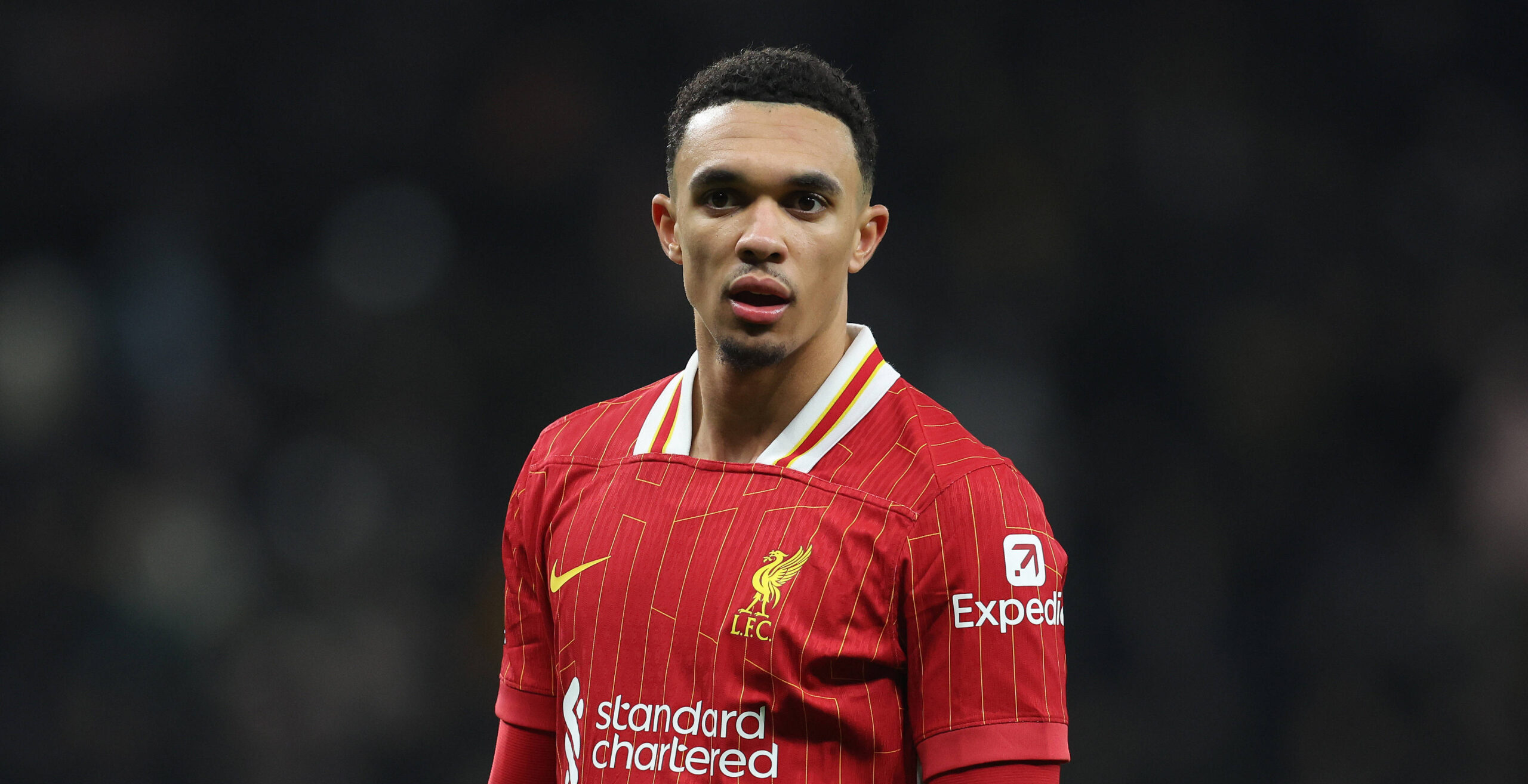 London, England, 22nd December 2024. Trent Alexander-Arnold of Liverpool during the Premier League match at the Tottenham Hotspur Stadium, London. Picture credit should read: Paul Terry / Sportimage EDITORIAL USE ONLY. No use with unauthorised audio, video, data, fixture lists, club/league logos or live services. Online in-match use limited to 120 images, no video emulation. No use in betting, games or single club/league/player publications. SPI-3547-0093
2024.12.20 Londyn
pilka nozna liga angielska
Tottenham Hotspur - Liverpool FC
Foto IMAGO/PressFocus

!!! POLAND ONLY !!!