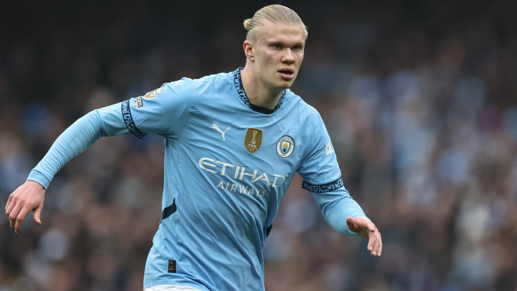 Erling Haaland of Manchester City during the Premier League match Manchester City vs Everton at Etihad Stadium, Manchester, United Kingdom, 26th December 2024

(Photo by Mark Cosgrove/News Images) in Manchester, United Kingdom on 12/26/2024. (Photo by Mark Cosgrove/News Images/Sipa USA)
2024.12.26 Manchester
pilka nozna liga angielska
Manchester City - Everton
Foto News Images/SIPA USA/PressFocus

!!! POLAND ONLY !!!