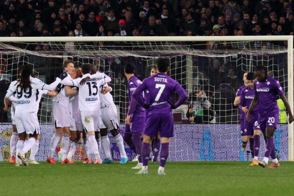 FIORENTINA - NAPOLI 04-01-2025 ESULTANZA NAPOLI E DELUSIONE FIORENTINA GALASSI SILVANO/SILPRESS  during  Fiorentina vs Napoli, Italian soccer Serie A match in Florence, Italy, January 04 2025 (Photo by Silvano Galassi/IPA Sport / ipa-agency.net/IPA/Sipa USA)
2025.01.04 Florencja
pilka nozna Liga Wloska
ACF Fiorentina - SSC Napoli
Foto Silvano Galassi/IPA Sport/ipa-agency.net/SIPA USA/PressFocus

!!! POLAND ONLY !!!