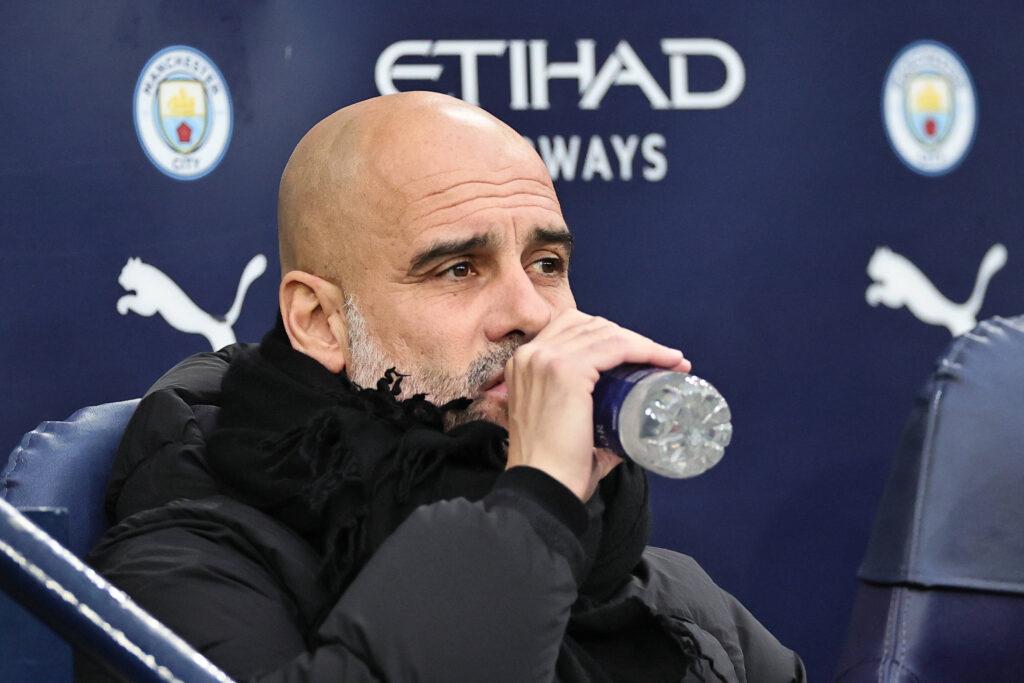 Manchester City FC v West Ham United FC Pep Guardiola, Manager of Manchester City during the Manchester City FC v West Ham United FC English Premier League match at the Etihad Stadium, Manchester, England, United Kingdom on 4 January 2025 Editorial use only. All images are copyright Every Second Media Limited. No images may be reproduced without prior permission. All rights reserved. Premier League and Football League images are subject to licensing agreements with Football DataCo Limited. see https://www.football-dataco.com Copyright: xIMAGO/EveryxSecondxMediax ESM-1270-0009
2025.01.04 Manchester
pilka nozna liga angielska
Manchester City FC - West Ham United FC
Foto IMAGO/PressFocus

!!! POLAND ONLY !!!