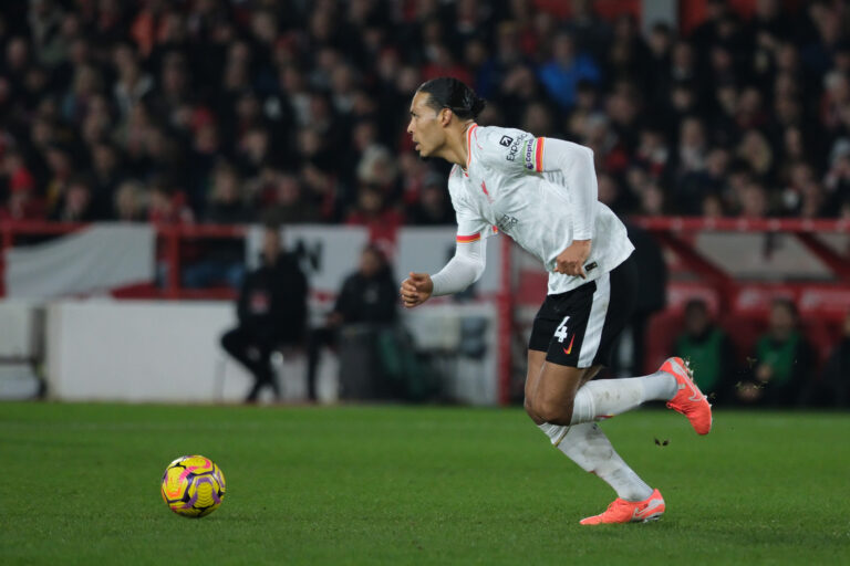 Nottingham, England - January 14th: Virgil Van Dijk of Liverpool runs with the ball during the Premier League 2024/25 football match between Nottingham Forest FC and Liverpool FC at City Ground on January 14th, 2025 in Nottingham, England.  (Paul Bonser / SPP) (Photo by Paul Bonser / SPP/Sipa USA)
2025.01.14 Nottingham
pilka nozna liga angielska
Nottingham Forest FC - Liverpool FC
Foto Paul Bonser / SPP/SIPA USA/PressFocus

!!! POLAND ONLY !!!