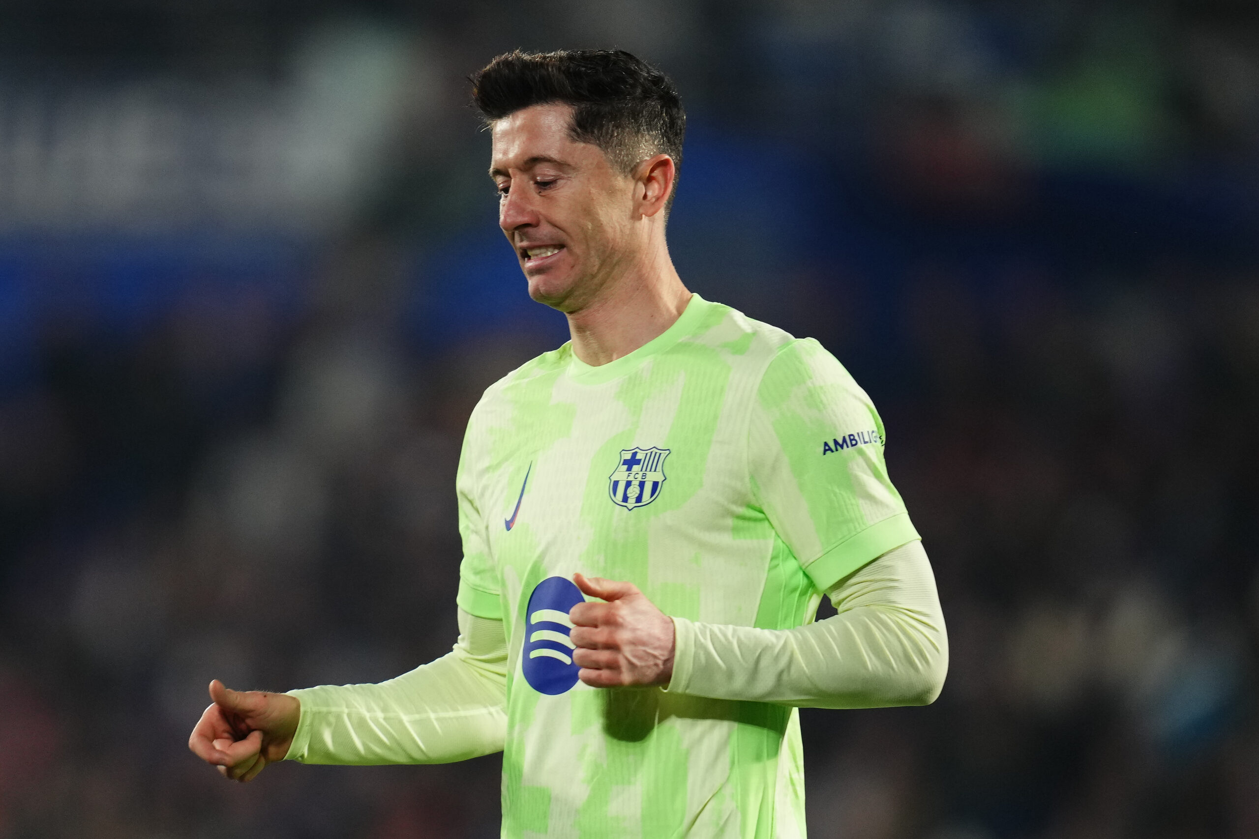 Robert Lewandowski of FC Barcelona during the La Liga EA Sports, date 20 between Getafe CF and FC Barcelona played at Butarque Stadium on January 18, 2024 in Madrid, Spain. (Photo by Bagu Blanco / PRESSINPHOTO)
2025.01.18 Madrid
pilka nozna liga hiszpanska
Getafe CF - FC Barcelona
Foto Bagu Blanco / PRESSINPHOTO/SIPA USA/PressFocus

!!! POLAND ONLY !!!