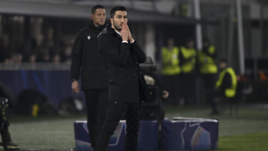 Nuri Sahin, head coach of Borussia Dortmund, looks worried during the Champions League football match between Bologna FC and Borussia Dortmund at Renato Dall&#039;Ara stadium in Bologna (Italy), January 21, 2025./Sipa USA *** No Sales in France and Italy ***
2025.01.21 Bolonia
pilka nozna Liga Mistrzow
Bologna FC - Borussia Dortmund
Foto Andrea Staccioli/Insidefoto/SIPA USA/PressFocus

!!! POLAND ONLY !!!