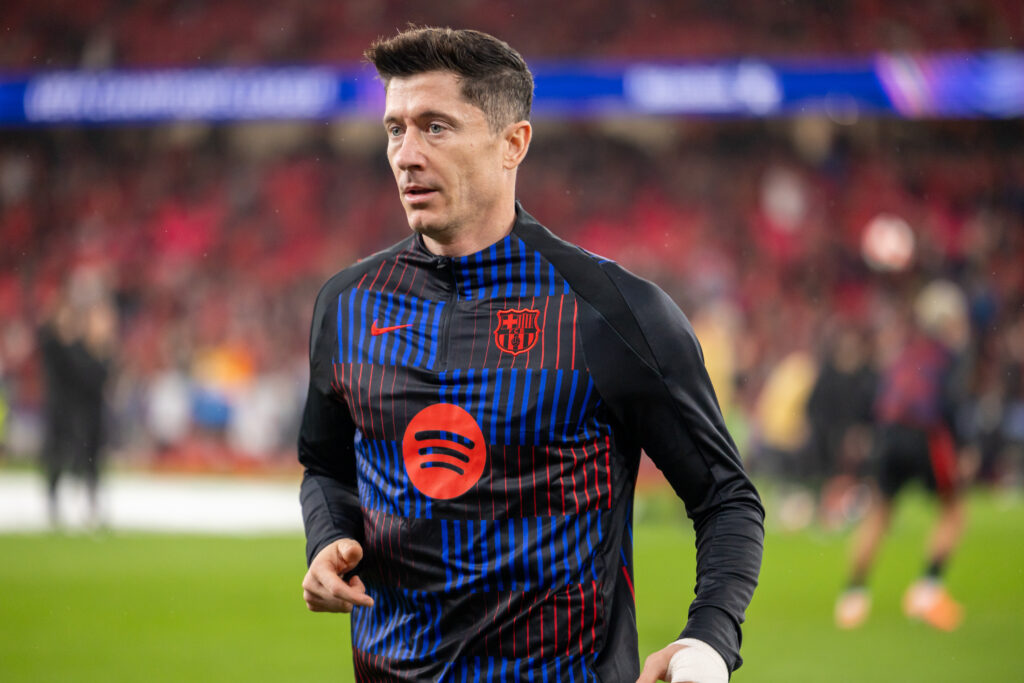 Robert Lewandowski of Barcelona seen during the UEFA Champions League, between Benfica and FC Barcelona. Final score; Benfica 4:5 Barcelona. (Photo by Nuno Branco / SOPA Images/Sipa USA)
2025.01.21 Lizbona
pilka nozna liga mistrzow
Benfica Lizbona - FC Barcelona
Foto Nuno Branco/SOPA Images/SIPA USA/PressFocus

!!! POLAND ONLY !!!