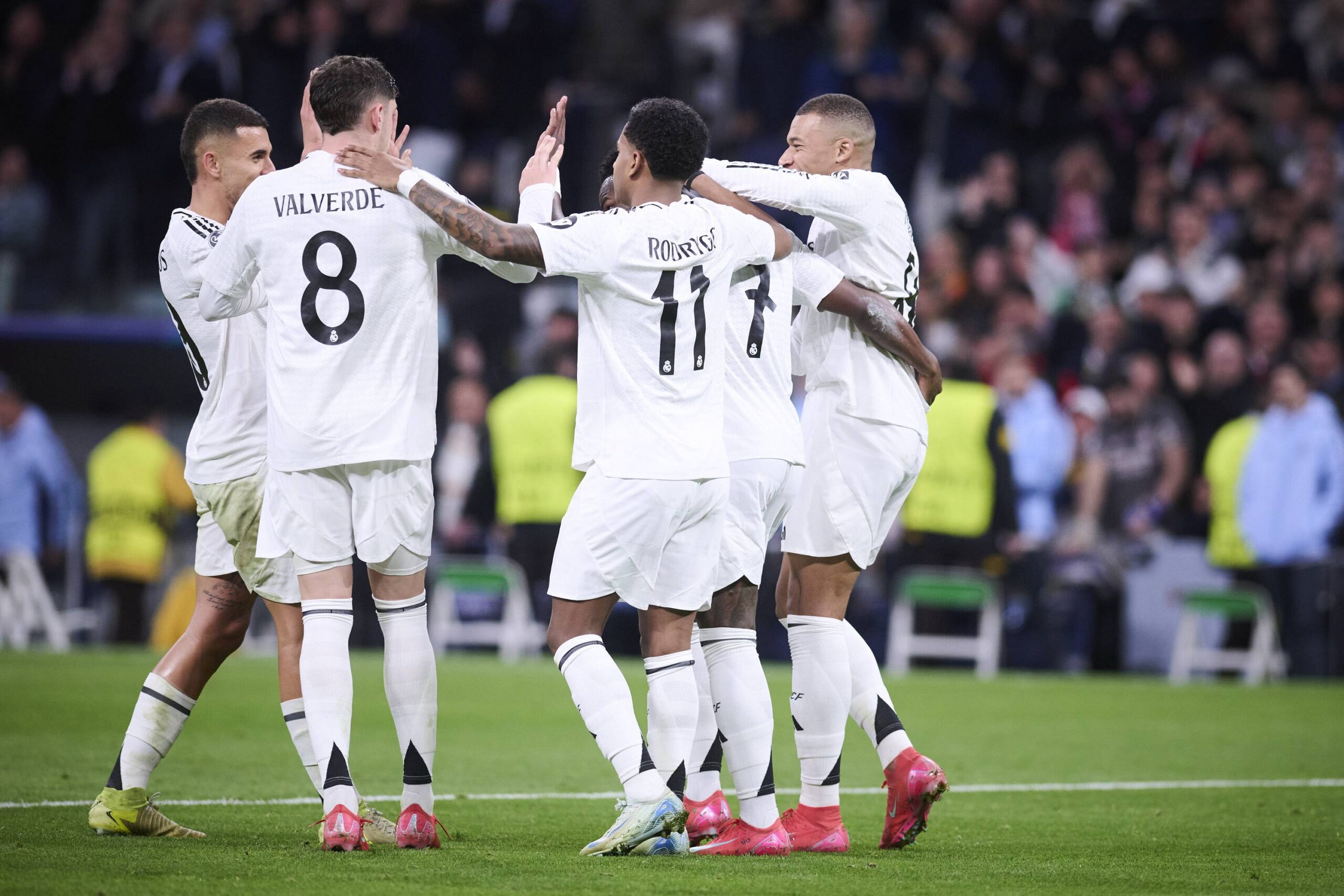 UEFA Champions League football match between Real Madrid CF and RB Salzburg at Santiago Bernabeu Stadium in Madrid, Spain, January 22, 2025
Vinicius Jr celebrates a goal

(Photo by Cordon Press/Sipa USA)
2025.01.22 Madryt
pilka nozna liga mistrzow
Real Madryt - FC Salzburg
Foto Cordon Press/SIPA USA/PressFocus

!!! POLAND ONLY !!!