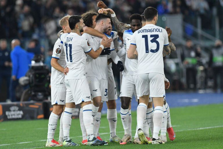 Mario Gila of SS Lazio celebrates scoring his goal during the Europa League qualifying round - 7th leg match between SS Lazio v Real Sociedad at Olympic stadium, Italy, Jan 23rd, 2025.  Mattia Vian  during  SS Lazio vs Real Sociedad, Football Europa League match in Rome, Italy, January 23 2025 (Photo by Mattia Vian/IPA Sport / ipa-agency.net/IPA/Sipa USA)
2025.01.23 Rzym
pilka nozna Liga Europy
SS Lazio Rzym - Real Sociedad San Sebastian
Foto Mattia Vian/IPA Sport/ipa-agency.net/SIPA USA/PressFocus

!!! POLAND ONLY !!!