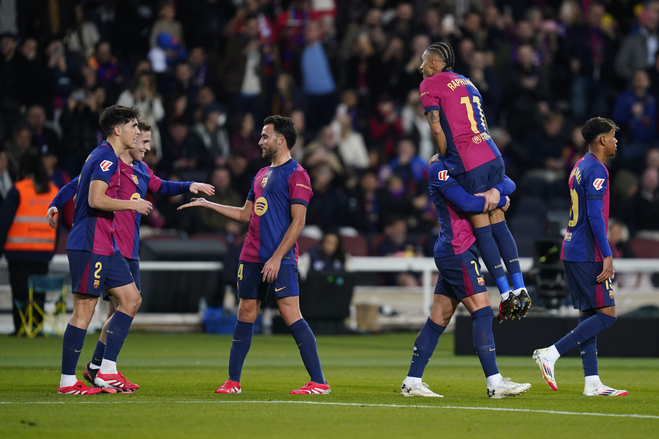 Fermin Lopez of FC Barcelona celebrates the 4-0 during the La Liga EA Sports match between FC Barcelona and Valencia CF played at Lluis Companys Stadium on January 26, 2025 in Barcelona, Spain. (Photo by Sergio Ruiz / IMAGO)  (Photo by pressinphoto/Sipa USA)
2025.01.26 Barcelona
pilka nozna liga hiszpanska
FC Barcelona - Valencia CF
Foto pressinphoto/SIPA USA/PressFocus

!!! POLAND ONLY !!!