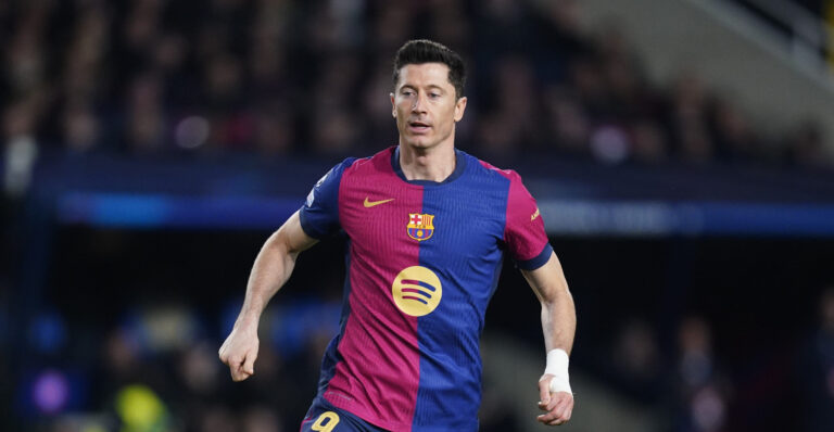 Robert Lewandowski of FC Barcelona during the UEFA Champions League match, date 8, between FC Barcelona and Atalanta played at Lluis Companys Stadium on January 29 2025 in Barcelona Spain. (Photo by Sergio Ruiz / Imago)  (Photo by pressinphoto/Sipa USA)
2025.01.29 Barcelona
pilka nozna liga mistrzow
FC Barcelona - Atalanta BC
Foto pressinphoto/SIPA USA/PressFocus

!!! POLAND ONLY !!!