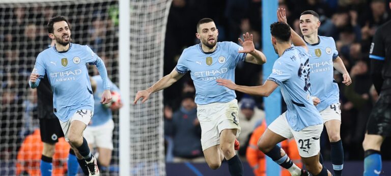 Manchester City&#039;s Mateo Kovacic celebrates after scoring during a soccer game between English Manchester City and Belgian Club Brugge KV, Wednesday 29 January 2025 in Manchester, United Kingdom, on the eight day (out of 8) of the UEFA Champions League league phase. BELGA PHOTO BRUNO FAHY (Photo by BRUNO FAHY/Belga/Sipa USA)
2025.01.29 MANCHESTER
pilka nozna liga mistrzow
Manchester City - Club Brugge KV
Foto Belga/SIPA USA/PressFocus

!!! POLAND ONLY !!!