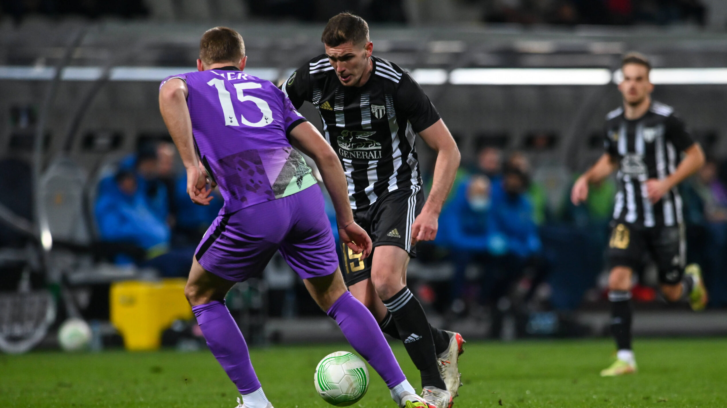 Nardin Mulahusejnovic of NS Mura and Eric Dier of Tottenham Hotspur are seen in action during the UEFA Europa Conference League group G match between NS Mura and Tottenham Hotspur at Stadion Ljudski Vrt.
Final score; NS Mura 2:1Tottenham Hotspur - Milos Vujinovic / SOPA Images//SOPAIMAGES_SOPA014101/2111271642/Credit:SOPA Images/SIPA/2111271646

25.11.2021 Maribor
Pilka Nozna Liga Konferencji Europy UEFA
NS Mura - Tottenham Hotspur
Foto SOPA Images / Sipa / PressFocus 
POLAND ONLY!!