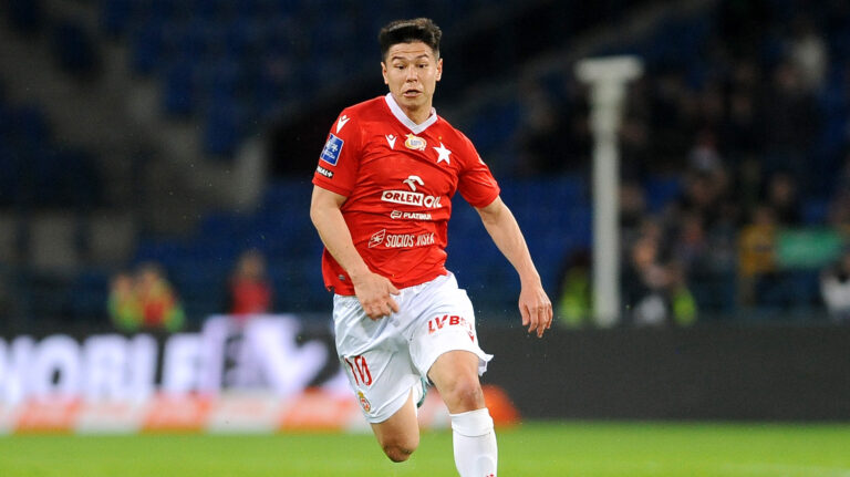 2022.05.07 Krakow
Pilka nozna, PKO BP Ekstraklasa, sezon 2021/2022
Wisla Krakow - Jagiellonia Bialystok
N/z Gieorgij Zukow Georgi Zhukov
Foto Krzysztof Porebski / PressFocus

2022.05.07 Krakow
Football, Polish top league - first level, 2021/22 season
Wisla Krakow - Jagiellonia Bialystok
Gieorgij Zukow Georgi Zhukov
Credit: Krzysztof Porebski / PressFocus