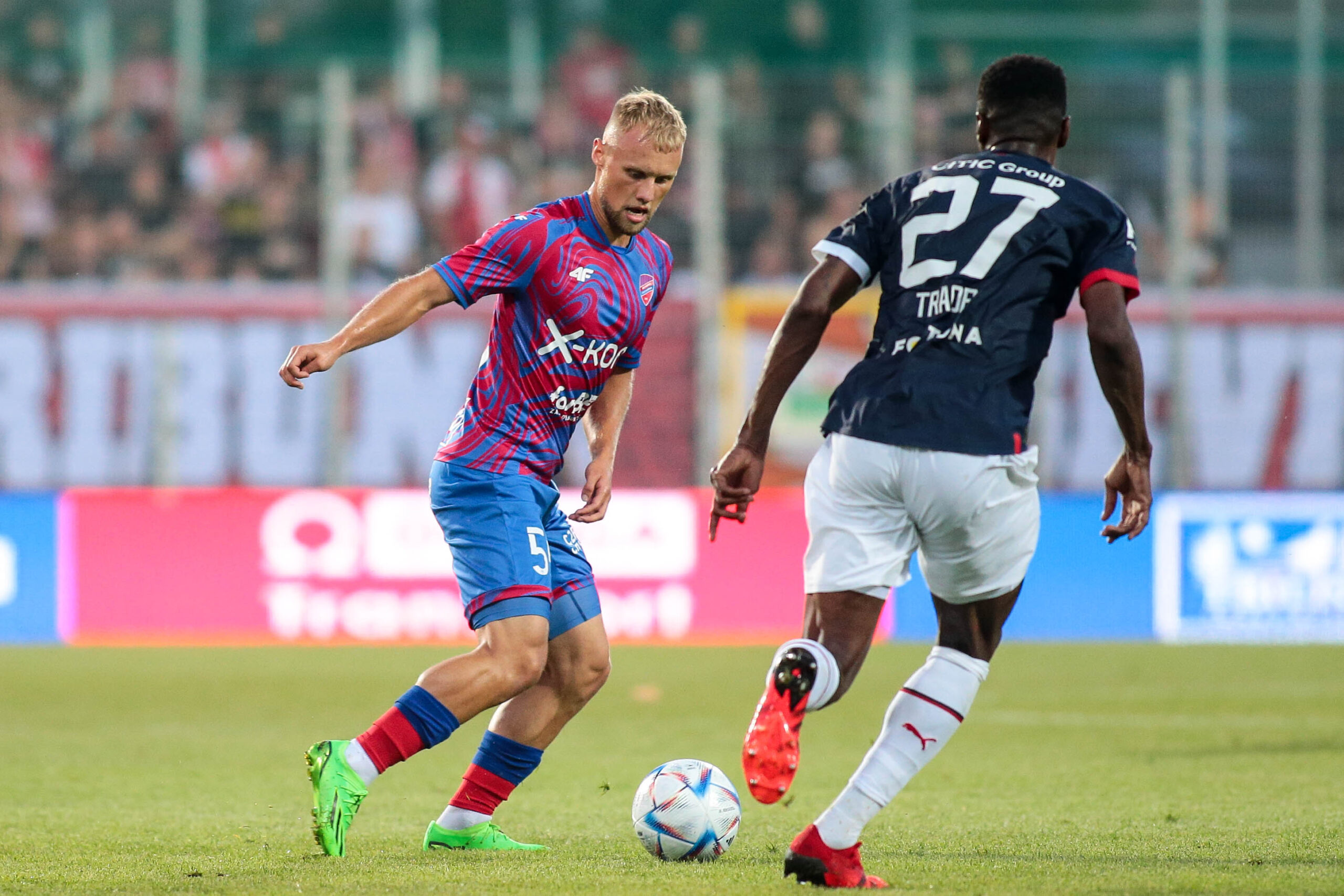 2022.08.18 Czestochowa
Pilka nozna Liga Konferencji Europy 2022/2023 
Rakow Czestochowa - Slavia Pracha 
N/z Szymon Czyz Ibrahim Traore
Foto Tomasz Kudala / PressFocus

2022.08.18 Czestochowa
Football UEFA Europa Conference League season 2022/2023
Rakow Czestochowa - Slavia Pracha 
Szymon Czyz Ibrahim Traore
Credit: Tomasz Kudala / PressFocus