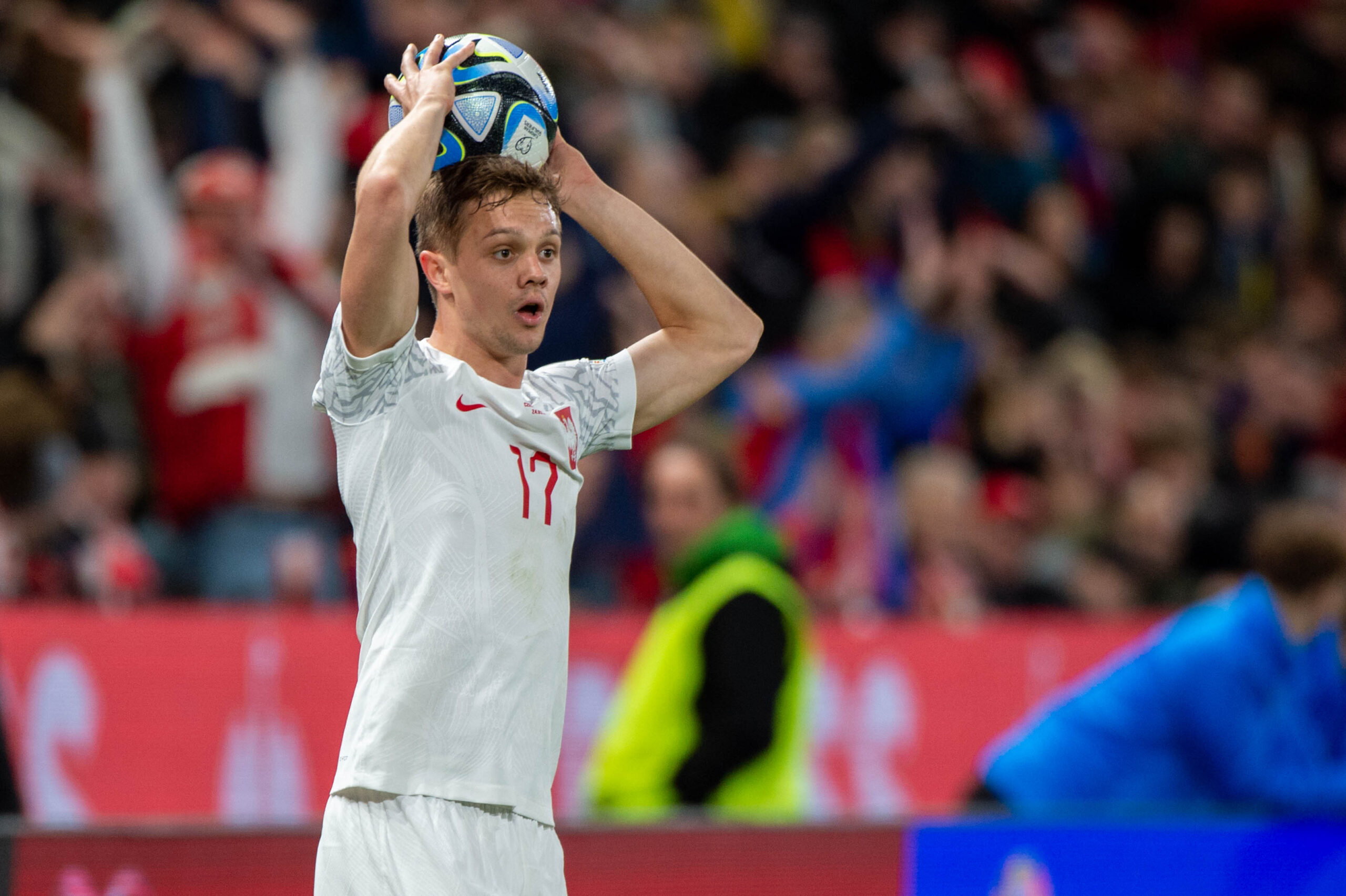 Robert Gumny of Poland during the UEFA European Qualifiers Group E match between Czechia and Poland at Fortuna Arena in Prague, Czech Republic on March 24, 2023 (Photo by Andrew SURMA/ SIPA USA).
2023.03.24 Praga
pilka nozna eliminacje EURO 2024
Czechy - Polska
Foto Andrew SURMA/SIPA USA/PressFocus

!!! POLAND ONLY !!!