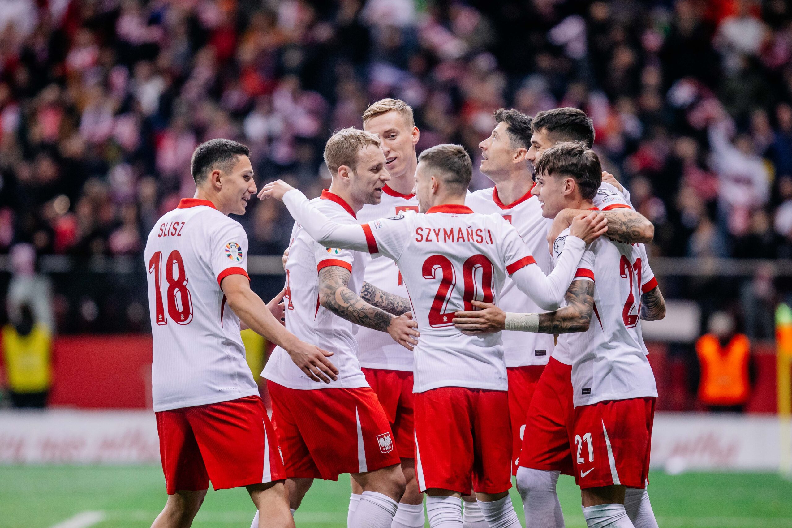 2024.03.21 Warszawa
Pilka nozna, Reprezentacja Polski, Eliminacje Mistrzostw Europy 2024, mecz barazowy
Polska - Estonia
N/z gol radosc bramka Sebastian Szymanski Nicola Zalewski Robert Lewandowski
Foto Mateusz Porzucek PressFocus

2024.03.21 Warszawa
Football Polish National team, European Qualifiers 2024, play-offs
Polska - Estonia
gol radosc bramka Sebastian Szymanski Nicola Zalewski Robert Lewandowski
Credit: Mateusz Porzucek PressFocus