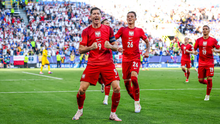 25.06.2024 DORTMUND, SIGNAL IDUNA PARK PILKA NOZNA (FOOTBALL), UEFA EURO 2024  MECZ FRANCJA - POLSKA ( FRANCE - POLAND ) NZ ROBERT LEWANDOWSKI BRAMKA RADOSC GOL GOAL
FOTO LUKASZ SKWIOT/CYFRASPORT