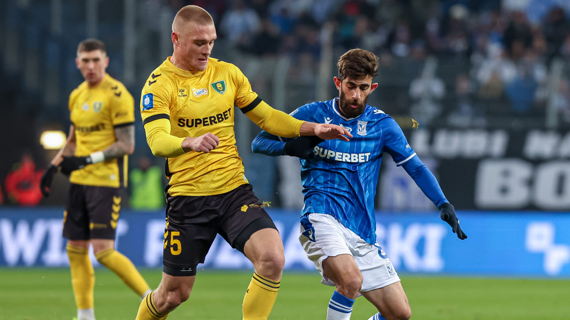 2024.10.23 Poznan
Pilka nozna Ekstraklasa sezon 2024/2025
Lech Poznan - GKS Katowice
N/z Oskar Repka Ali Gholizadeh
Foto Pawel Jaskolka / PressFocus

2024.10.23 Poznan
Football Polish Ekstraklasa season 2024/2025
Lech Poznan - GKS Katowice
Credit: Pawel Jaskolka / PressFocus