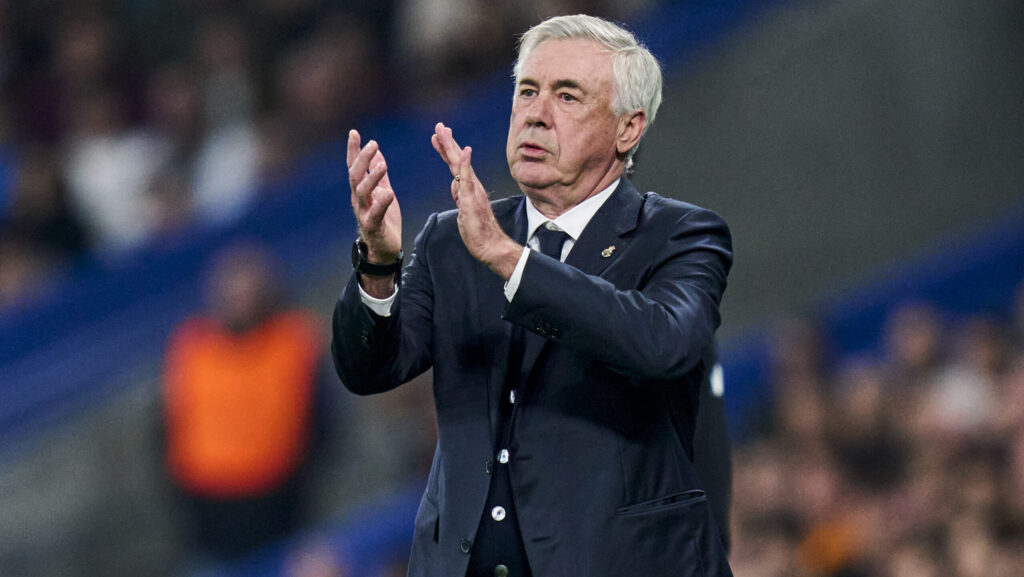 Real Madrid CF head coach Carlo Ancelotti during the La Liga EA Sports match between Real Madrid CF and Getafe CF played at Santiago Bernabeu Stadium on December 01, 2024 in Madrid, Spain. (Photo by Cesar Cebolla / PRESSINPHOTO)
2024.12.01 Madryt
pilka nozna liga hiszpanska
Real Madryt - Getafe CF
Foto Cesar Cebolla/PRESSINPHOTO/SIPA USA/PressFocus

!!! POLAND ONLY !!!
