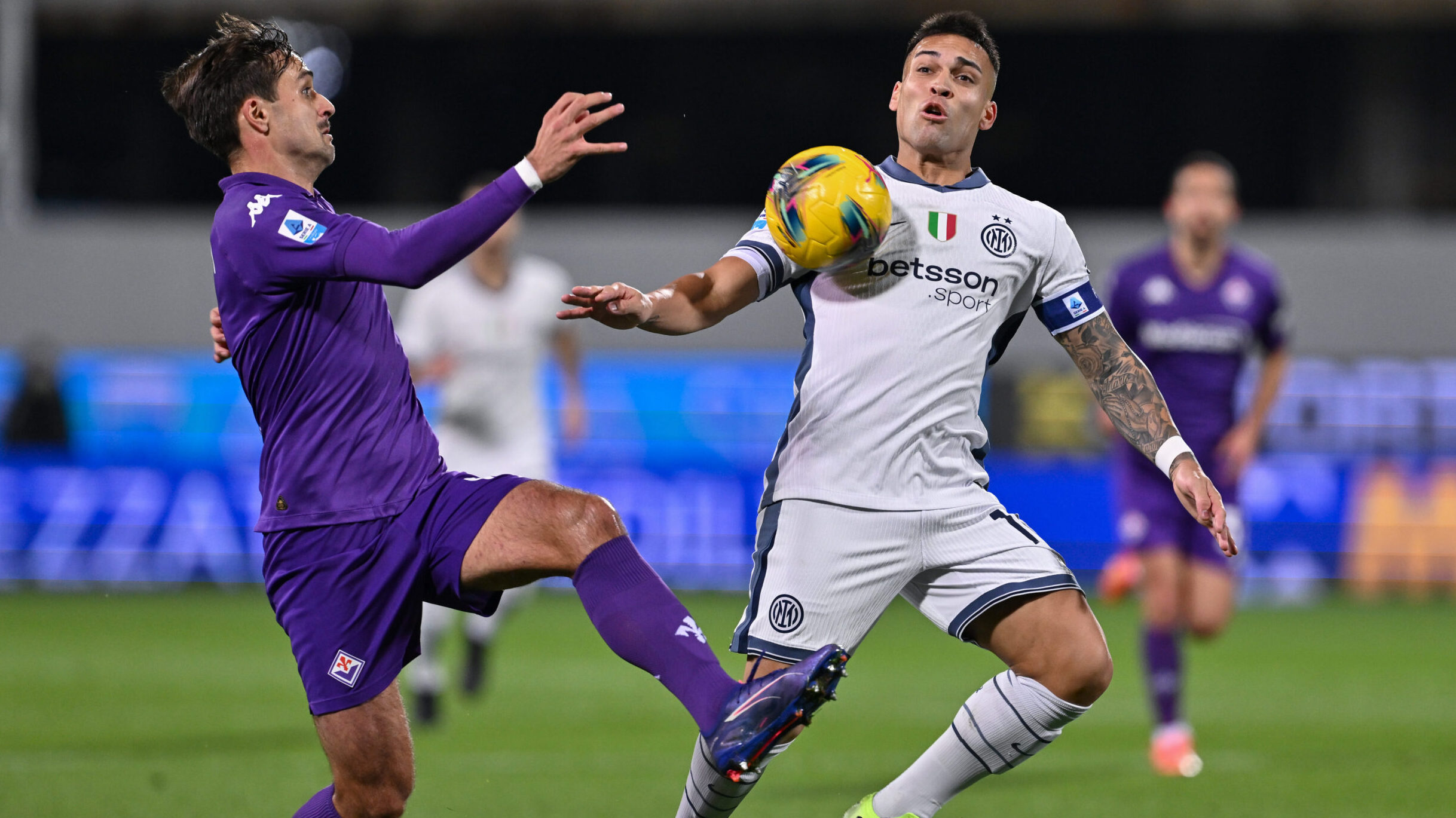 Inter - FC Internazionale&#039;s forward Lautaro Martinez against ACF Fiorentina&#039;s defender Luca Ranieri  during  ACF Fiorentina vs Inter - FC Internazionale, Italian soccer Serie A match in Florence, Italy, December 01 2024 (Photo by Lisa Guglielmi/IPA Sport / ipa-a/IPA/Sipa USA)
2024.12.01 Florencja
pilka nozna liga wloska
ACF Fiorentina - Inter Mediolan
Foto Lisa Guglielmi/IPA Sport/ipa-agency.net/SIPA USA/PressFocus

!!! POLAND ONLY !!!