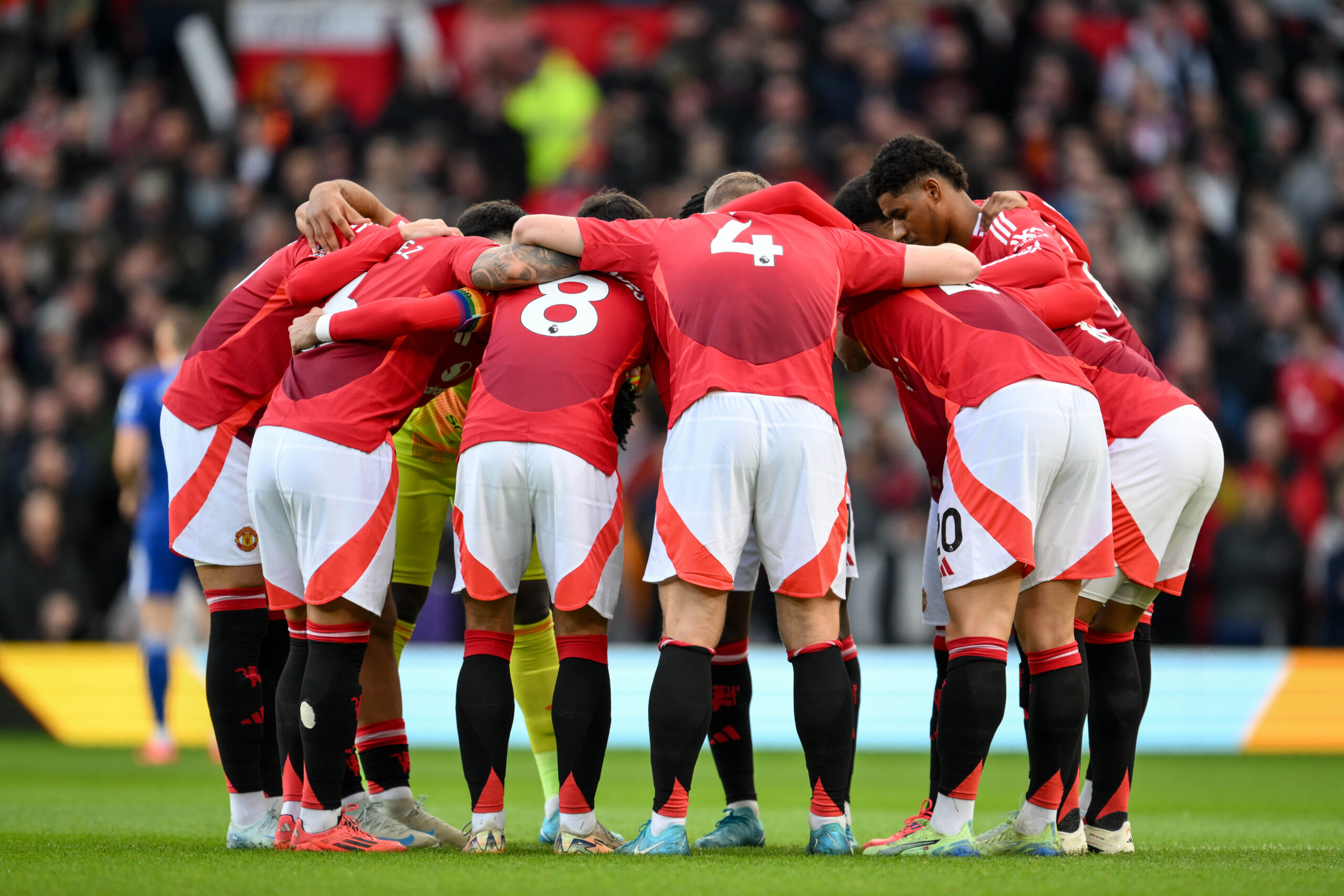 Manchester United team huddle during the Premier League match Manchester United vs Everton at Old Trafford, Manchester, United Kingdom, 1st December 2024

(Photo by Craig Thomas/News Images) in Manchester, United Kingdom on 12/1/2024. (Photo by Craig Thomas/News Images/Sipa USA)
2024.12.01 Manchester
pilka nozna liga angielska
Manchester United - Everton
Foto News Images/SIPA USA/PressFocus

!!! POLAND ONLY !!!