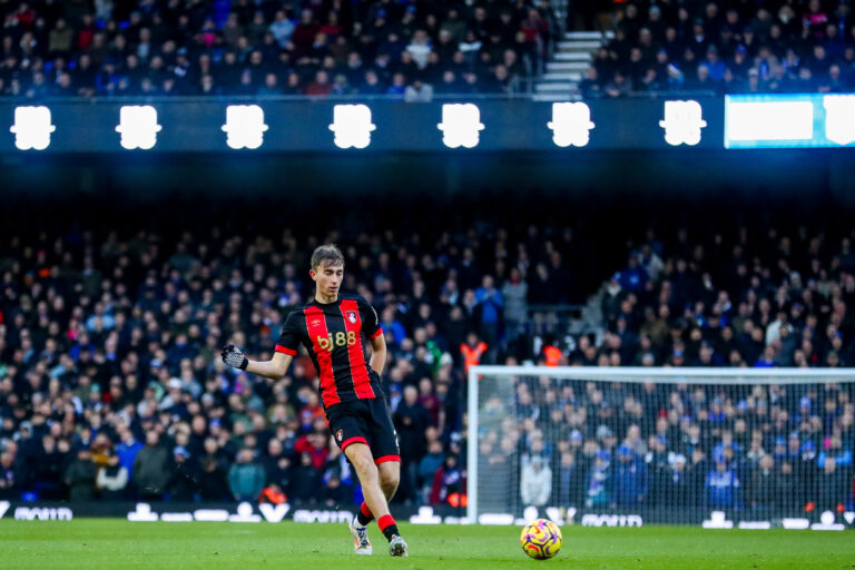 Dean Huijsen of AFC Bournemouth passes the ball during the Premier League match Ipswich Town vs Bournemouth at Portman Road, Ipswich, United Kingdom, 8th December 2024

(Photo by Izzy Poles/News Images) in Ipswich, United Kingdom on 12/8/2024. (Photo by Izzy Poles/News Images/Sipa USA)
2024.12.08 Ipswich
pilka nozna liga angielska
Ipswich Town - AFC Bournemouth
Foto Izzy Poles/News Images/SIPA USA/PressFocus

!!! POLAND ONLY !!!