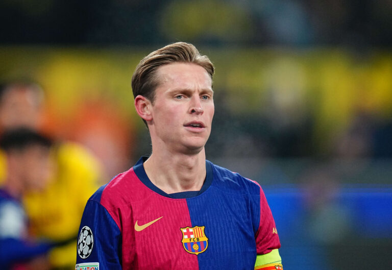 December 11 2024: Frenkie de Jong of FC Barcelona  looks on during a Champions League Round 6 game, BvB Dortmund v FC Barcelona, at Signal Luna Park, Dortmund, Germany. Ulrik Pedersen/CSM/Sipa USA (Credit Image: © Ulrik Pedersen/Cal Sport Media/Sipa USA)
2024.12.11 Dortmund
pilka nozna liga mistrzow
Borussia Dortmund - FC Barcelona
Foto Ulrik Pedersen/Cal Sport Media/SIPA USA/PressFocus

!!! POLAND ONLY !!!