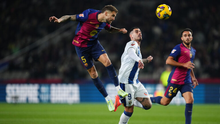 Inigo Martinez of FC Barcelona and Miguel De la Fuente of CD Leganes during the La Liga EA Sports match between FC Barcelona and CD Leganes played at Lluis Companys Stadium on December 15, 2024 in Barcelona, Spain. (Photo by Bagu Blanco / Pressinphoto)
2024.12.16 Barcelona
pilka nozna liga hiszpanska
FC Barcelona - CD Leganes
Foto Bagu Blanco/PRESSINPHOTO/SIPA USA/PressFocus

!!! POLAND ONLY !!!