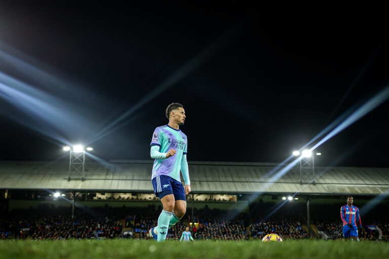 London, England, December 22 2024: William Saliba (2 Arsenal) in action during the Premier League game between Crystal Palace and Arsenal at Selhurst Park in London, England.  (Pedro Porru/SPP) (Photo by Pedro Porru/SPP/Sipa USA)
2024.12.21 London
pilka nozna liga angielska
Crystal Palace - Arsenal
Foto Pedro Porru/SPP/SIPA USA/PressFocus

!!! POLAND ONLY !!!