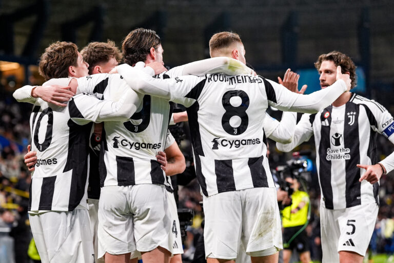 JuventusÕ Kenan Yildiz celebrates after scoring the 1-0 goal for his team during the EA Sports FC italian Supercup 2024/2025 match between Juventus and Milan at Al-Awwal Park Stadium in Riyadh, Saudi Arabia - Sport, Soccer -  Friday January 3, 2025 (Photo by Massimo Paolone/LaPresse) (Photo by Massimo Paolone/LaPresse/Sipa USA)
2025.01.03 Rijad
pilka nozna Superpuchar Wloch
Juventus Turyn - AC Milan
Foto Massimo Paolone/LaPresse/SIPA USA/PressFocus

!!! POLAND ONLY !!!