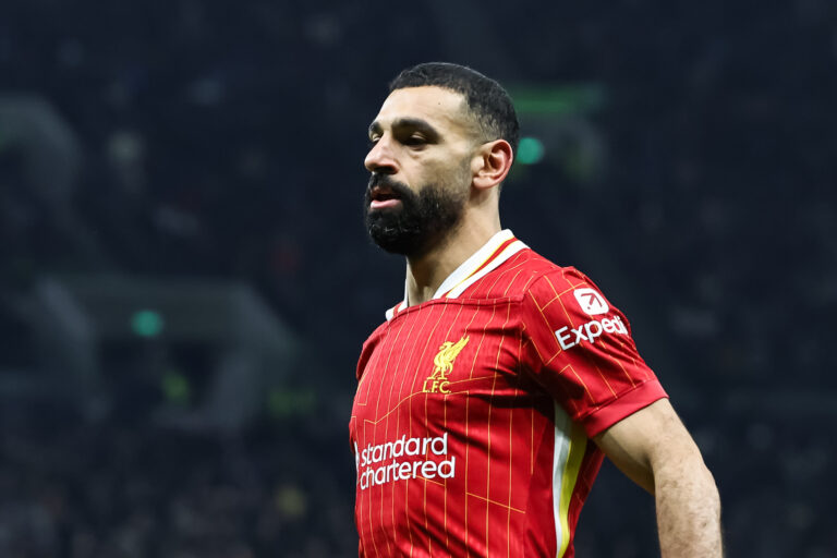 Mohamed Salah of Liverpool in action during the Carabao Cup Semi-Finals First Leg Tottenham Hotspur vs Liverpool at Tottenham Hotspur Stadium, London, United Kingdom, 8th January 2025

(Photo by Mark Cosgrove/News Images) in ,  on 1/8/2025. (Photo by Mark Cosgrove/News Images/Sipa USA)
2025.01.08 Londyn
pilka nozna Puchar Ligi Angielskiej
Tottenham Hotspur - FC Liverpool
Foto Mark Cosgrove/News Images/SIPA USA/PressFocus

!!! POLAND ONLY !!!