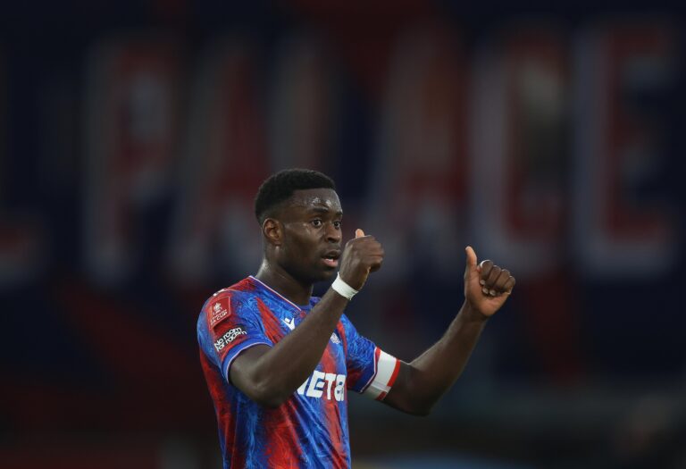 LONDON, ENGLAND - JANUARY 12: Marc Guehi of Crystal Palace during the Emirates FA Cup Third Round match between Crystal Palace and Stockport County at Selhurst Park on January 12, 2025 in London, England. (Photo by Crystal Pix/MB Media)
2025.01.12 Londyn
pilka nozna Puchar Anglii
Crystal Palace - Stockport County
Foto Crystal Pix/MB Media/PressFocus

!!! POLAND ONLY !!!