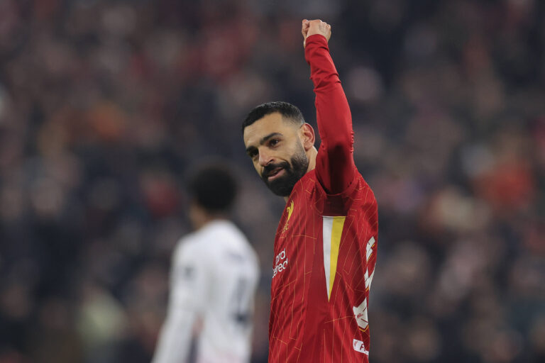 Liverpool v Lille OSC Champions League 21/01/2025. Mohamed Salah 11 of Liverpool celebrates scoring to make it 1-0 during the Champions League match between Liverpool and Lille OSC at Anfield, Liverpool, England on 21 January 2025. Liverpool Anfield Merseyside England Editorial use only , Copyright: xConorxMolloyx PSI-21296-0027
2025.01.21 Liverpool
pilka nozna liga mistrzow
Liverpool FC - LOSC Lille
Foto IMAGO/PressFocus

!!! POLAND ONLY !!!