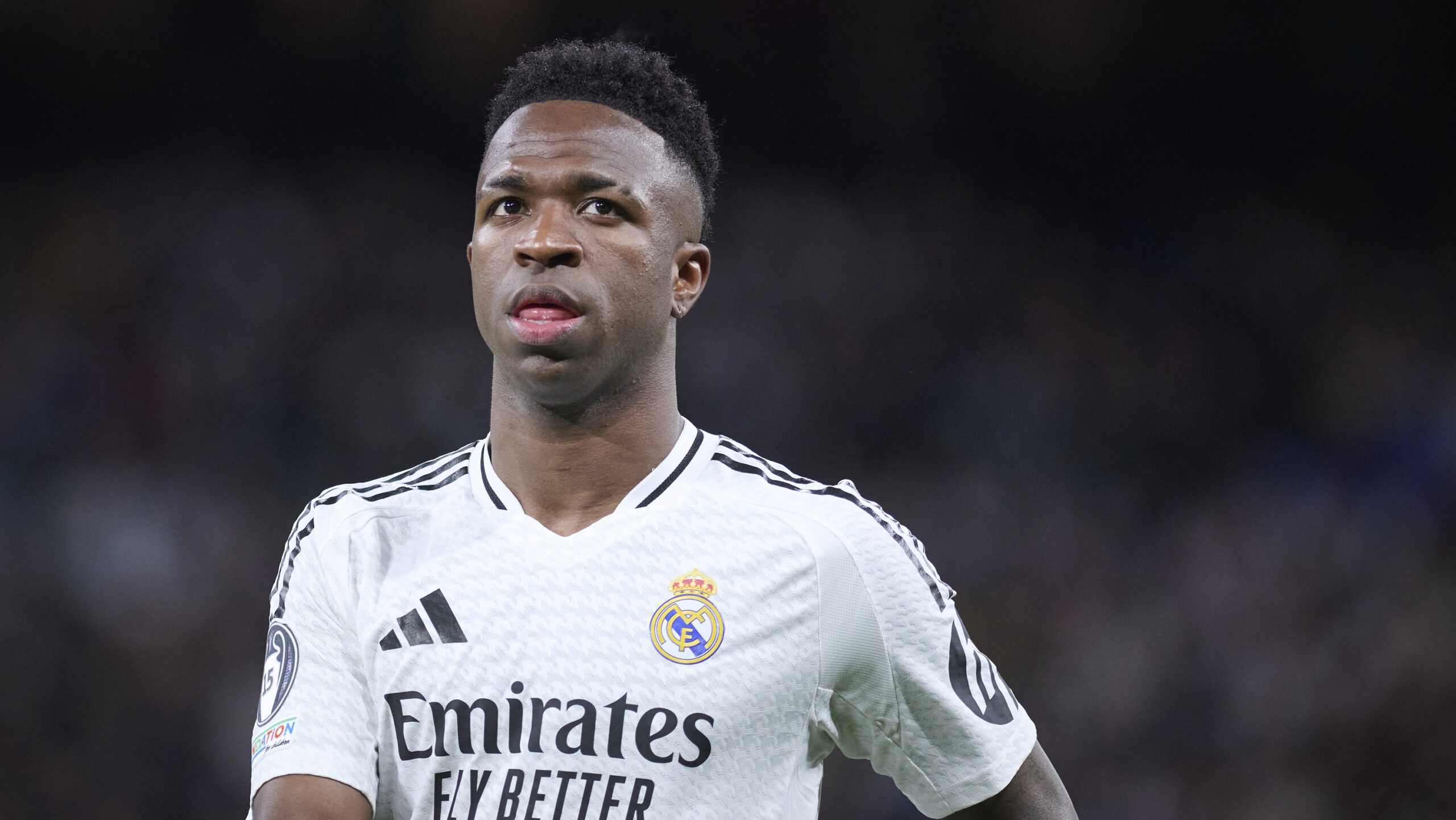 Real Madrid CF&#039;s Vinicius Junior during Champions League 2024/2025 match. January 22,2025. (ALTERPHOTOS/Ropero)
2025.01.22 Madryt
pilka nozna , Liga Mistrzow
Real Madryt - FC Salzburg
Foto Ropero/Alter Photos/SIPA USA/PressFocus

!!! POLAND ONLY !!!