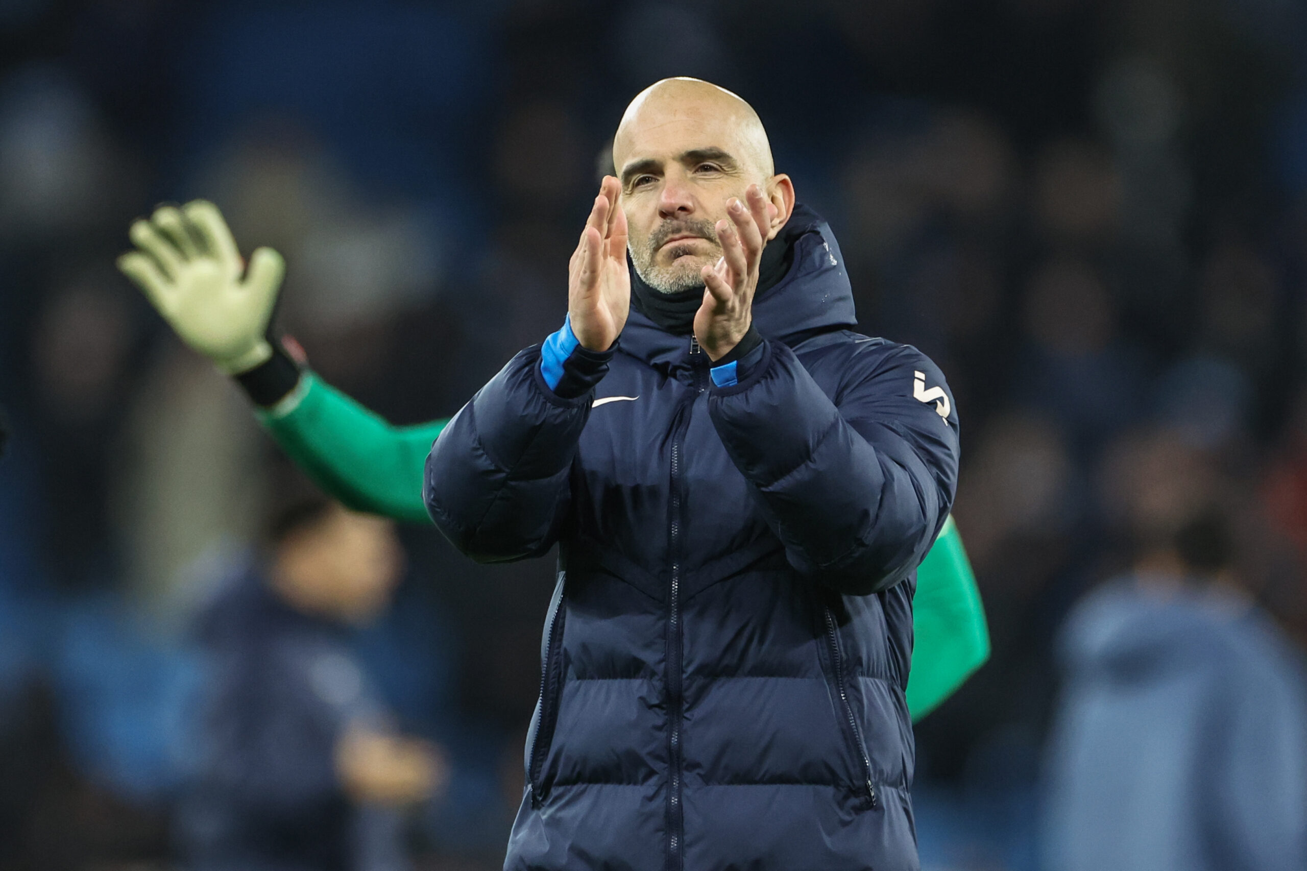 Enzo Maresca manager of of Chelsea applauds the travelling fans after the game during the Premier League match Manchester City vs Chelsea at Etihad Stadium, Manchester, United Kingdom, 25th January 2025

(Photo by Mark Cosgrove/News Images) in Manchester, United Kingdom on 1/25/2025. (Photo by Mark Cosgrove/News Images/Sipa USA)
2025.01.25 Manchester
pilka nozna Liga Angielska
Manchester City - Chelsea Londyn
Foto Mark Cosgrove/News Images/SIPA USA/PressFocus

!!! POLAND ONLY !!!
