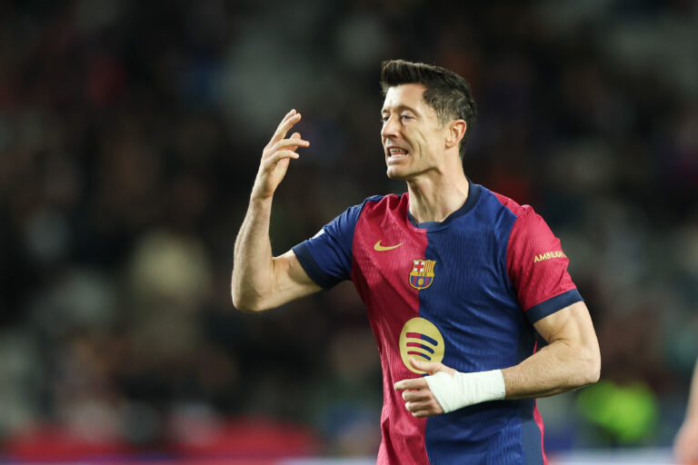 Robert Lewandowski of FC Barcelona seen during the UEFA Champions League match between FC Barcelona and Atalanta Bergamo at Estadio Olimpico. FInal Score; FC Barcelona 2:2 Atalanta Bergamo. (Photo by Grzegorz Wajda / SOPA Images/Sipa USA)
2025.01.29 Barcelona
pilka nozna liga mistrzow
FC Barcelona - Atalanta Bergamo
Foto Grzegorz Wajda/SOPA Images/SIPA USA/PressFocus

!!! POLAND ONLY !!!