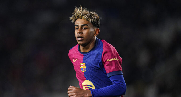 Lamine Yamal of FC Barcelona during the UEFA Champions League match, date 8, between FC Barcelona and Atalanta played at Lluis Companys Stadium on January 29 2025 in Barcelona Spain. (Photo by Sergio Ruiz / Imago)  (Photo by pressinphoto/Sipa USA)
2025.01.29 Barcelona
pilka nozna liga mistrzow
FC Barcelona - Atalanta Bergamo
Foto Sergio Ruiz/Imago/PRESSINPHOTO/SIPA USA/PressFocus

!!! POLAND ONLY !!!