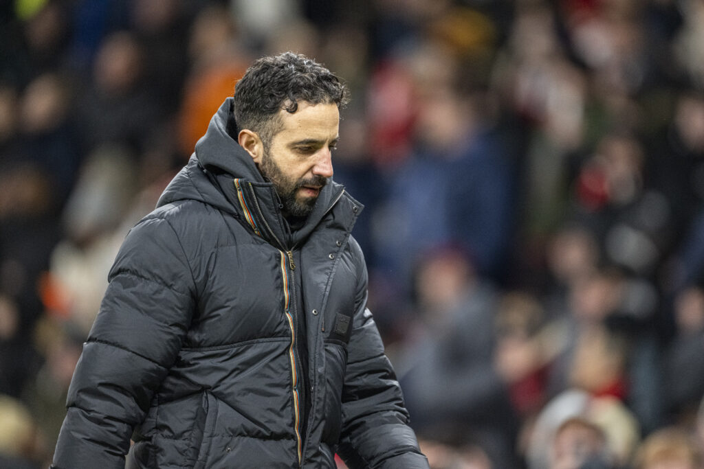 Manchester, England, February 7th 2025: Manchester United manager Ruben Amorim leeaves pitch after Man Utd win 2-1  the FA Cup 4th Round football match between Manchester United and Leicester City at Old Trafford in Manchester, England on February 7, 2025.  (Richard Callis/Sports Press Photo / SPP) (Photo by Richard Callis/Sports Press Photo / SPP/Sipa USA)

07.02.2025 Manchester
pilka nozna puchar anglii
Manchester United FC - Leicester City FC
FOTO Richard Callis/Sports Press Photo / SPP / SipaUSA / PressFocus

POLAND ONLY!!