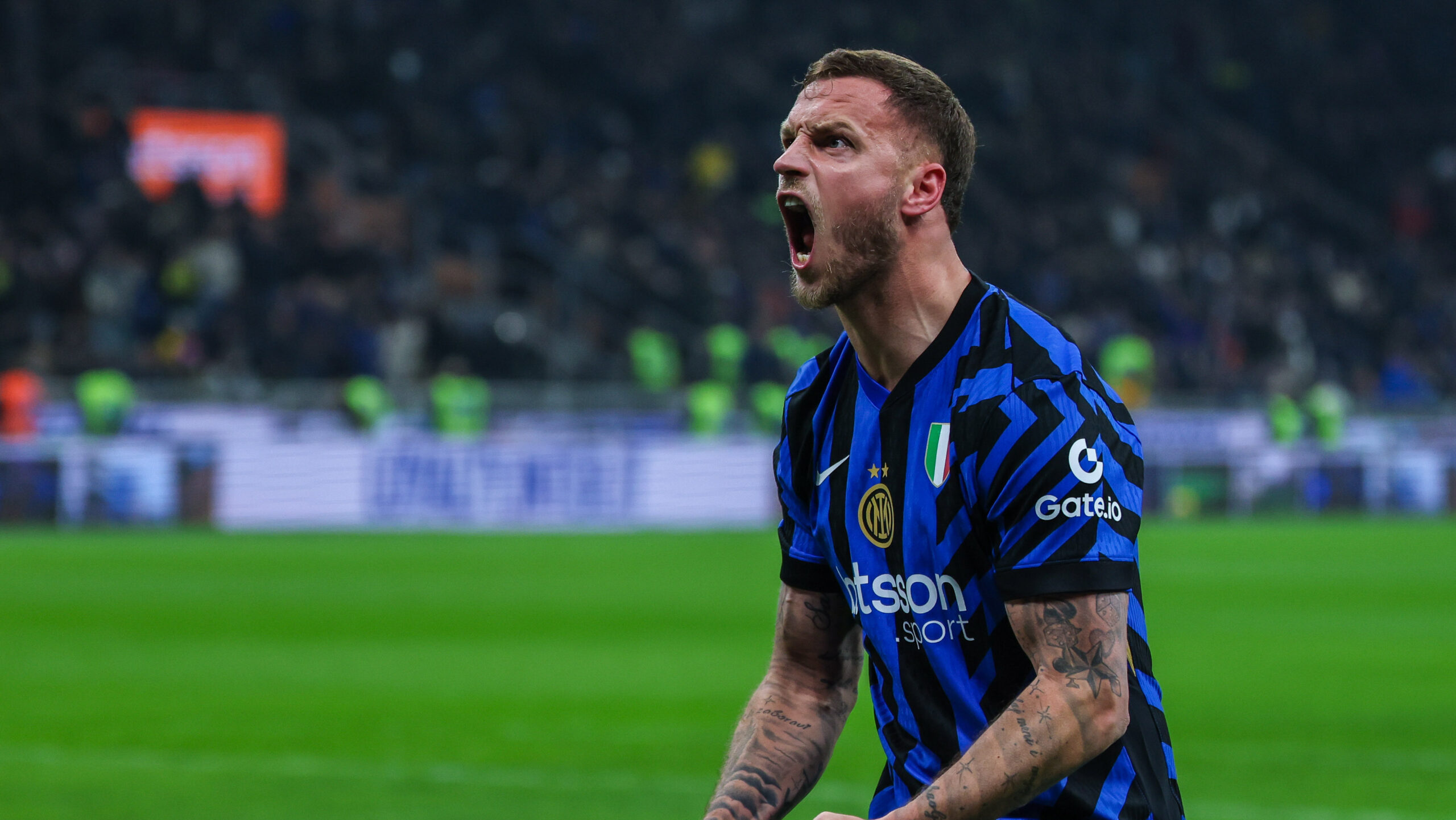 Marko Arnautovic of FC Internazionale celebrates after scoring a goal during Serie A 2024/25 football match between FC Internazionale and ACF Fiorentina at San Siro Stadium (Photo by Fabrizio Carabelli/IPA Sport / ipa-agency.net/IPA/Sipa USA)
2025.02.10 Mediolan
pilka nozna Liga Wloska
Inter Mediolan - ACF Fiorentina
Foto Fabrizio Carabelli/IPA Sport/ipa-agency.net/SIPA USA/PressFocus

!!! POLAND ONLY !!!