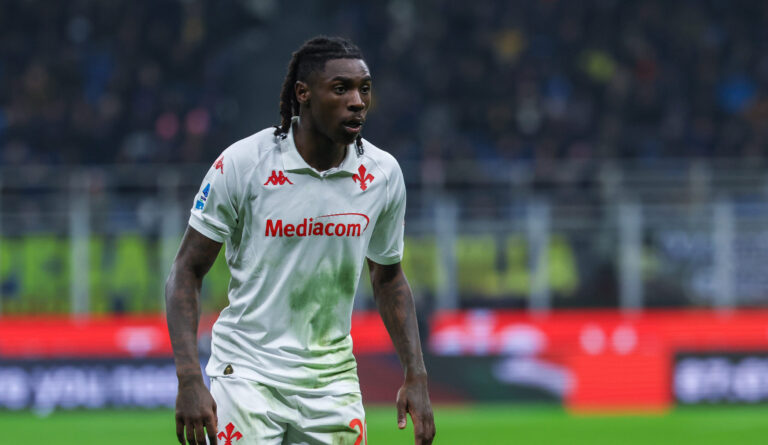 Moise Kean of ACF Fiorentina seen during Serie A 2024/25 football match between FC Internazionale and ACF Fiorentina at San Siro Stadium (Photo by Fabrizio Carabelli/IPA Sport / ipa-agency.net/IPA/Sipa USA)
2025.02.10 Mediolan
pilka nozna Liga Wloska
Inter Mediolan - ACF Fiorentina
Foto Fabrizio Carabelli/IPA Sport/ipa-agency.net/SIPA USA/PressFocus

!!! POLAND ONLY !!!