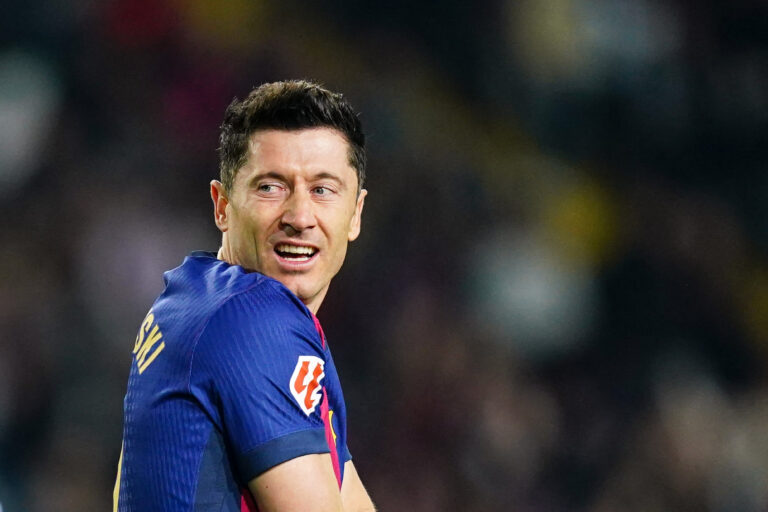 Robert Lewandowski of FC Barcelona during the La Liga EA Sports match between FC Barcelona and Rayo Vallecano played at Lluis Companys Stadium on February 17, 2025 in Barcelona, Spain. (Photo by Sergio Ruiz / Imago)  (Photo by pressinphoto/Sipa USA)
2025.01.19 Barcelona
pilka nozna liga hiszpanska
FC Barcelona - Rayo Vallecano
Foto Sergio Ruiz/Imago/PRESSINPHOTO/SIPA USA/PressFocus

!!! POLAND ONLY !!!