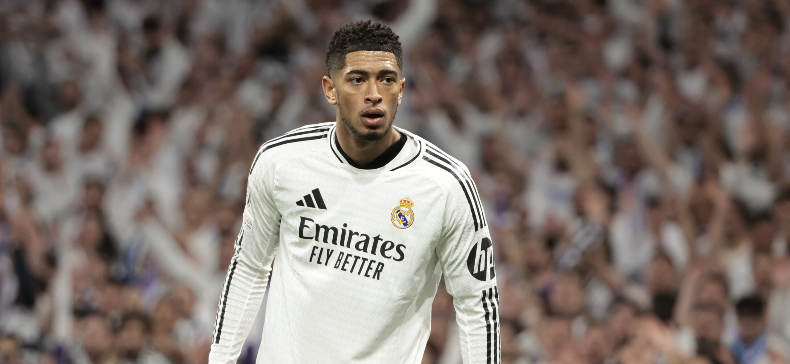 Jude Bellingham of Real Madrid during the UEFA Champions League, knockout phase play-offs, 2nd leg football match between Real Madrid CF and Manchester City on February 19, 2025 at Estadio Santiago Bernabeu stadium in Madrid, Spain (Photo by /Sipa USA)
2025.02.19 Madryt
pilka nozna Liga Mistrzow 
 Real Madryt - Manchester City
Foto IPA/SIPA USA/PressFocus

!!! POLAND ONLY !!!
