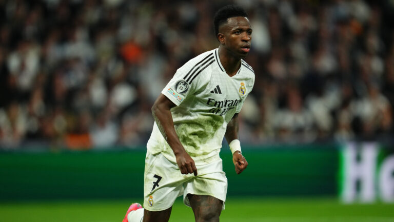 Vinicius Junior of Real Madrid during the UEFA Champions League match, play off round, second leg, between Real Madrid and Manchester City played at Santiago Bernabeu Stadium on Feb 19, 2025 in Madrid Spain. (Photo by Bagu Blanco / PRESSINPHOTO)


2025.02.20 Madrid
pilka nozna liga mistrzow
Real Madryt - Manchester City
Foto Bagu Blanco / PRESSINPHOTO/SIPA USA/PressFocus

!!! POLAND ONLY !!!