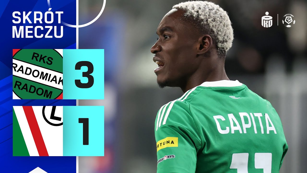 SKRÓT MECZU: Radomiak Radom 3:1 Legia Warszawa